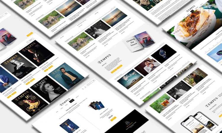 Tempus Magazine Bespoke Ecommerce Website Design